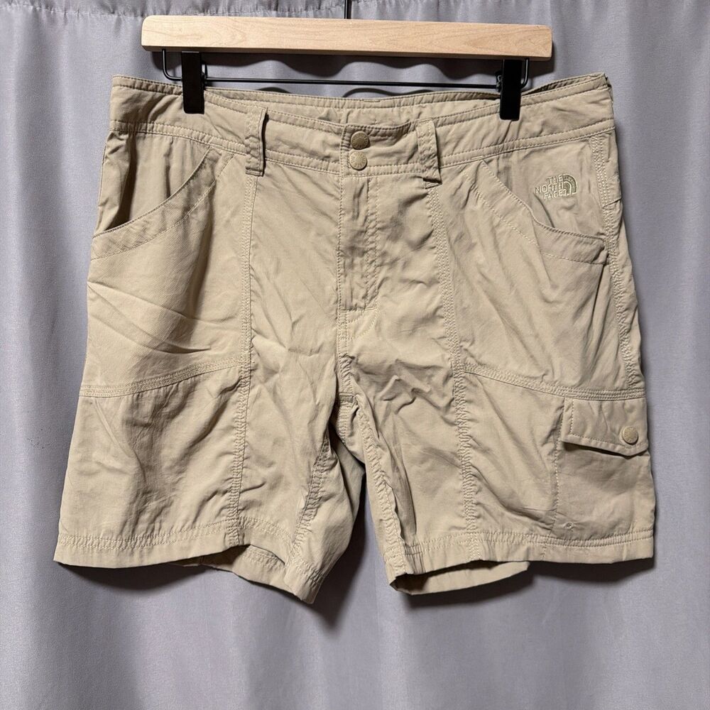 The North Face Long Hiking Bermuda Khaki Shorts With Pocket Size 12 Cargo